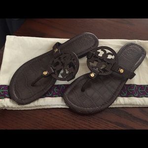 Tory Burch Dark Chocolate Brown Miller Sandals